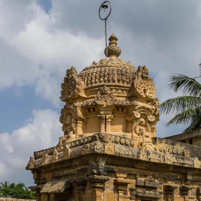 Bulbous Sikhara on the Durga shrine (Brihadesvara Temple in Gangaikonda Cholapuram)